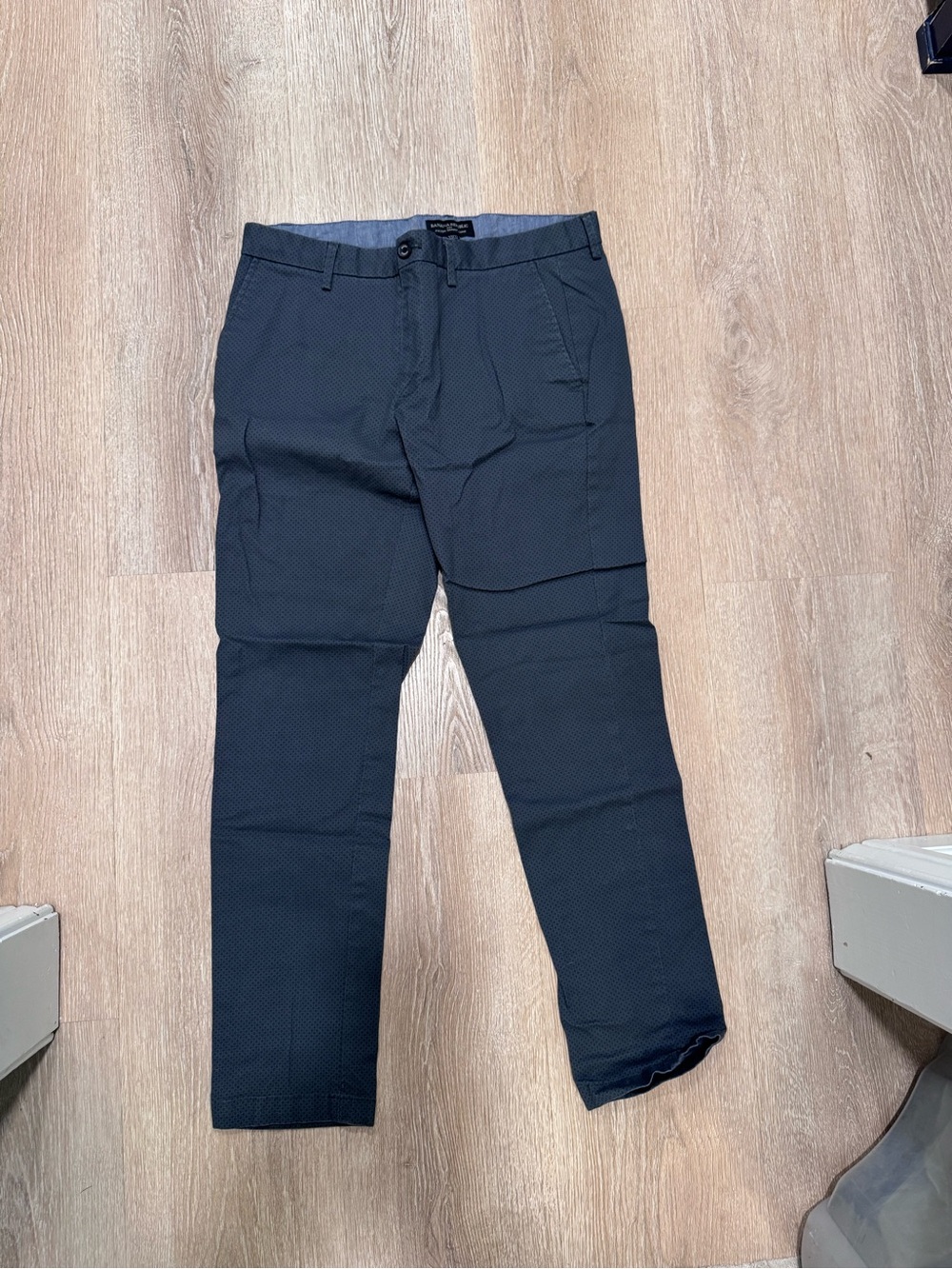 Banana Republic Navy Textured Chinos